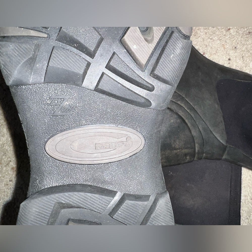 Men’s Grubs mud rain work boots black sz  10 or women’s sz 11 frost line 5.0 - Picture 11 of 12